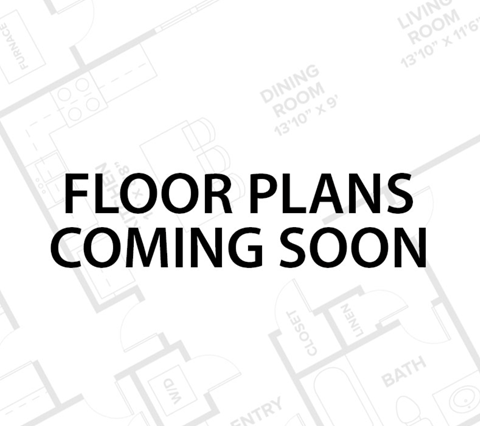 Floor plan for 1 bed, 1 bath, 750 sqft